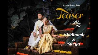 Tamil Wedding Teaser | Siddharth & Surya | Peacock Grove | Bangalore | Atlhea Studio