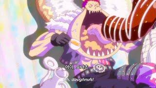 Katakuri Eating Doughnuts Time! Luffy wins Katakuri in Mirro World || One Piece