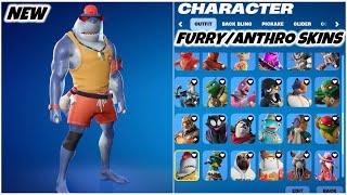 All Furry Skins Showcase in Fortnite!(Safety First Steve Skin)