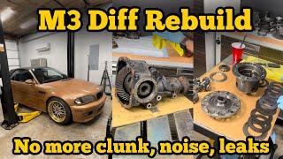 Rebuilding and Fixing BMW M3 Differential Clunk, Grinding, Leaking! Free play delete! DIY Tutorial