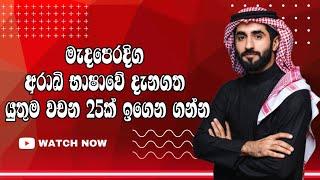 මැදපෙරදිග අරාබි භාෂාවේ දැනගත යුතු වචන කිහිපයක්| Learn arabic through Sinhala |Arabic with sha