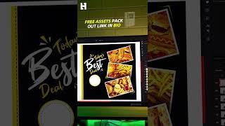 Make this fast food banner poster design on photoshop under 1 minute I photoshop design tutorial