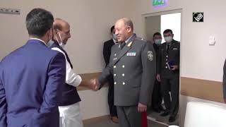 Watch  Rajnath Singh meets his Tajik, Uzbek and Kazakh counterparts