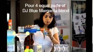 DJ Blue Margarita cocktail with fresh lime juice