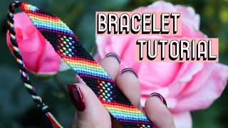 CHECKERED CANDY STRIPE TUTORIAL [CC] || Friendship Bracelets