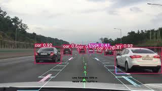 Lane and object detection (Yolo V5 & openCV)