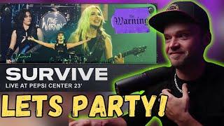 THE WARNING - SURVIVE (Live Pepsi Centre CDMX) | REACTION