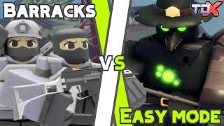 Only Barracks VS Easy Mode | Tower Defense X | ROBLOX