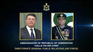 Uzbek Ambassador  Calls on Air Chief Pakistan - Military to Military and Aviation Coop Discussed