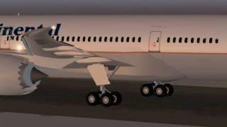 Boeing 787 landing in FlightGear