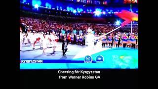 Kyrgyz team at the Opening ceremony 2016 Olympic Games