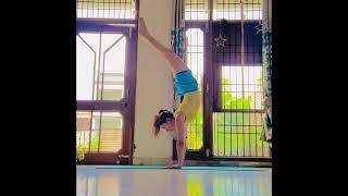 Handstand to wheelpose transition Priyanka Atri Yoga #handstand #yogaflow