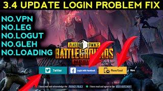 how to login problem after update fix | pubg/BGMI login problem after 3.4 update | Facebook login