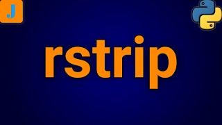 Python String rstrip