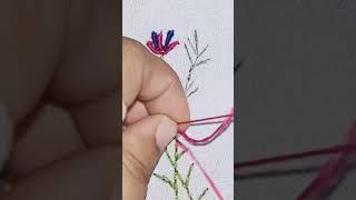 Easy hand embroidery tutorial 🪡 bullion knot stitches  short video @variousvalley #shorts #yt