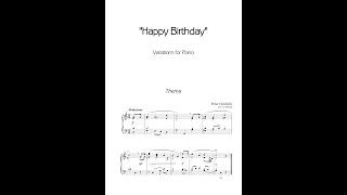 ''Happy Birthday Variations'' - piano solo - sheet music