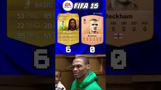 Reacting to Ronaldinho vs Beckham in EVERY FIFA!️#reaction #ronaldinho #memes #fifa #beckham #icon