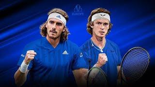 STEFANOS  TSITSIPAS  VS   THANASI  KOKKINAKI   THE 2025  LAVER  CUP   MATCH  2   DAY  1