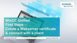 05 - SIMATIC WinCC Unified - Create WebServer Certificate Connect Client