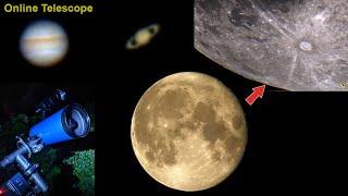 MOON ONLINE Telescope 23-24/08/21 ! FullMoon Telescope 102 mm + Camcorder. Subtitles