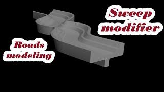 3ds max tutorial using sweep modifier to model roads