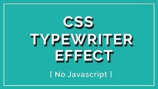 Typewriter Text Effect using css | Typewriter Effect CSS | No Javascript