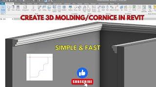 Create Molding in Revit | Create Cornice in Revit | Revit