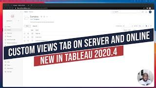 Custom view tab in Tableau Server & Online - New in Tableau 2020.4