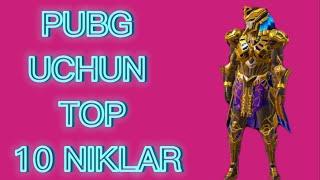 PUBG UCHUN TOP 10 NIKLAR TO'PLAMI #pubgmobile #nikah