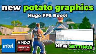 How to Get Potato Graphics in Fortnite - FPS Boost & 0 Delay(AMD & INTEL)