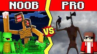 SIREN HEAD House Buid Battle In Minecraft - NOOB VS PRO CHALLENGE - Maizen Mizen Mazien Parody