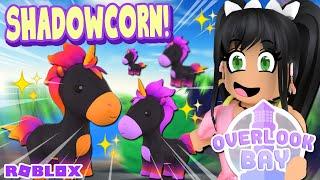 Getting the *NEW SHADOWCORN PETS* in Overlook Bay Roblox Halloween Event