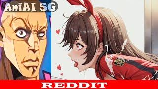 Anime vs Reddit (The rock reaction meme) Amber Genshin Impact