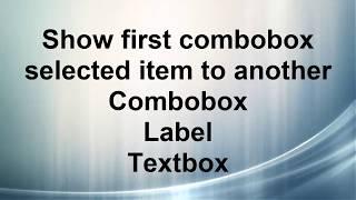 Combobox value depends on the selection of another combobox in C#