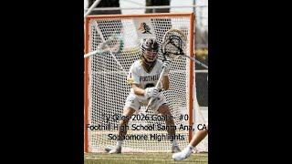 Ty Giles Goalie 2026 Sophomore Highlights
