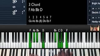 Left hand Chord Progression: 1-7-3-6  5-1-4  3-6-2-5-1