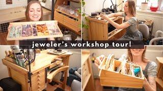 My JEWELRY Workshop! Silversmith Studio Tour & Organization Hacks