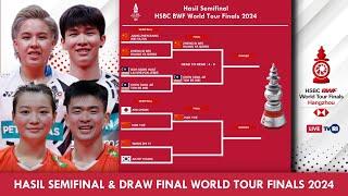 HASIL SEMIFINAL & DRAW FINAL BWF WORLD TOUR FINALS 2024. CHEN TANG JIE/TOH EE WEI VS SIWEI/YAQIONG