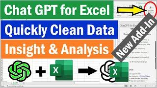 ChatGPT for Excel Data analysis & Insight | How to Use ChatGPT in Excel