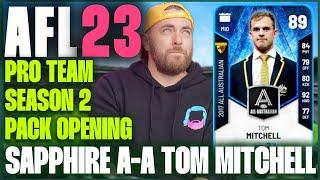 AFL 23 PROTEAM SEASON 2 PACK OPENING PULLS - SAPPHIRE ALL-AUSTRALIAN TOM MITCHELL #AFL23 #PROTEAM