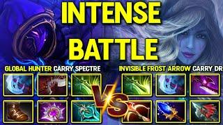 INTENSE HARD CARRY BATTLE | GLOBAL HUNTER SPECTRE VS. INVISIBLE FROST ARROW DROW RANGER | 7.37c DOTA