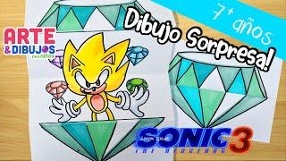 Como dibujar SONIC 3 | DIBUJO SORPRESA | Arte y Dibujos para Niños