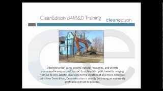 CleanEdison Building Material Reuse & Deconstruction Training Webinar