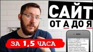 Как Создать Сайт с нуля от А до Я за 1.5 часа. Создание сайта без опыта и программирования 2022