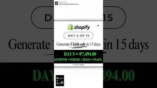 Day 5 of 15 Days Challenge to Make ₹1 Lakh with Shopify #shopifydropshipping #ecommerce #shopify