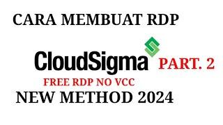 Membuat RDP Cloudsigma New Method Part. 2