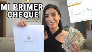 ¿Cuánto PAGA Youtube? Mi primer cheque de Youtube (cantidad exacta)