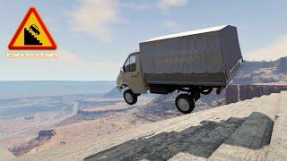 When cars try to go down the stairs | BeamNG drive