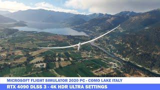 RTX 4090 DLSS 3 Microsoft Flight Simulator Como Lake Italy Discovery Flight 2020 4K Max Settings