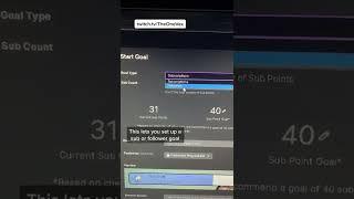 Set goals easy and quick on twitch My twitch: TheOneVex #shorts #fyp #tiktok #tips #twitch